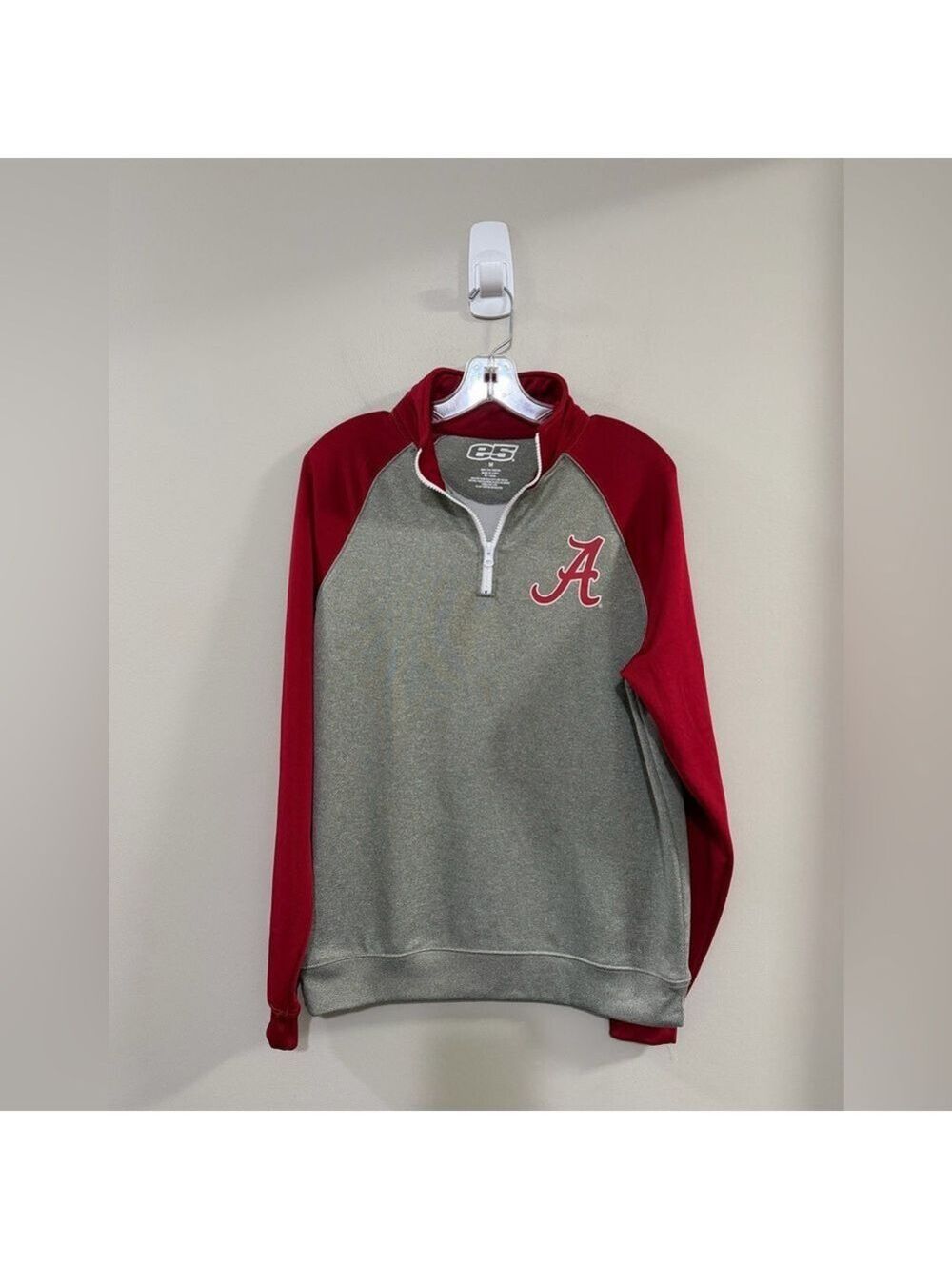 Men's University of Alabama Quarter Zip Pullover. Size M